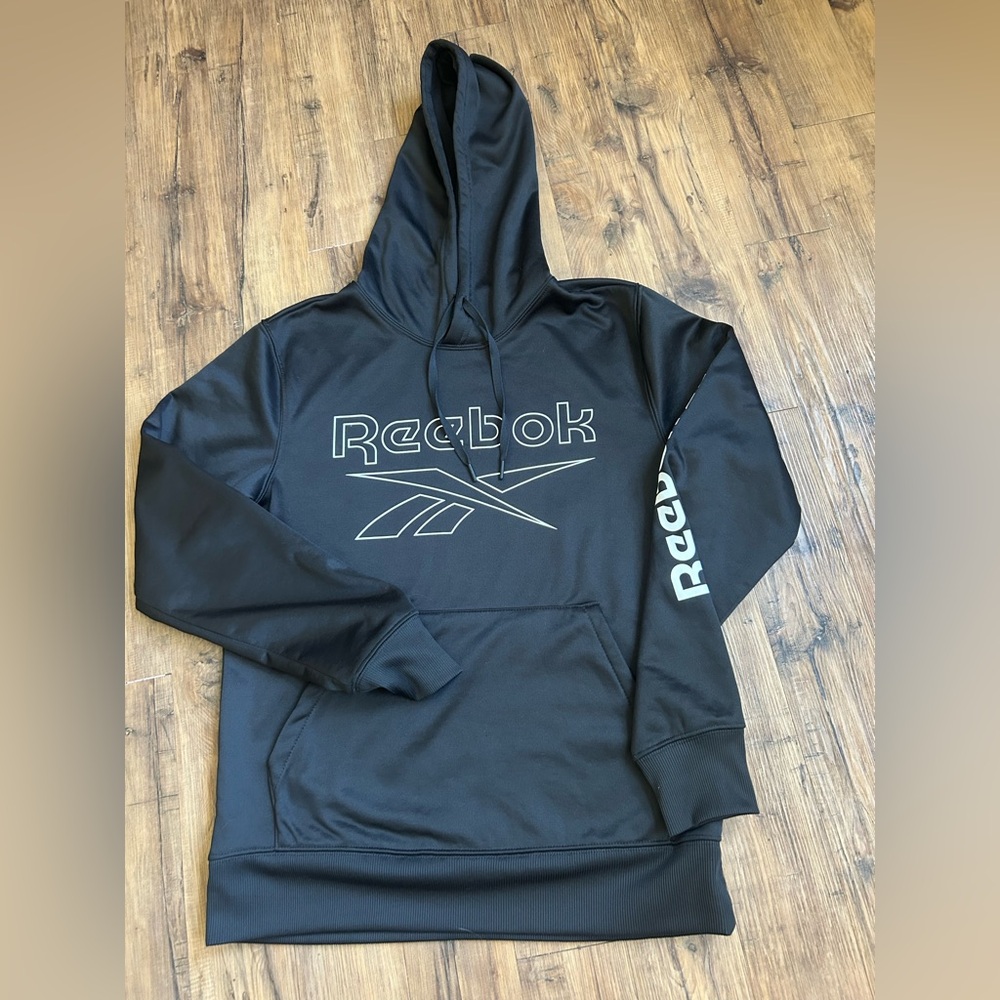 Reebok Charcoal Gray Hoodie with Logo